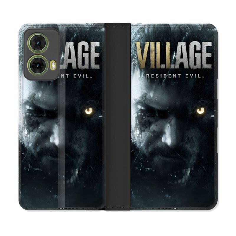 Housse cuir portefeuille Pour Motorola G85 5G Resident Evil