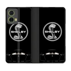 Housse cuir portefeuille Pour Motorola G85 5G Shelby