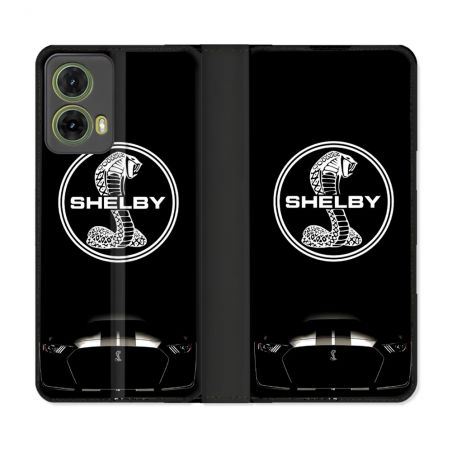 Housse cuir portefeuille Pour Motorola G85 5G Shelby
