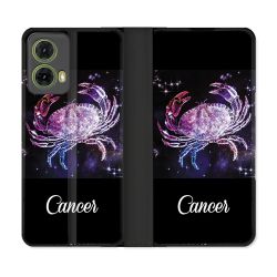 Housse cuir portefeuille Pour Motorola G85 5G Signe Zodiaque 2 Cancer