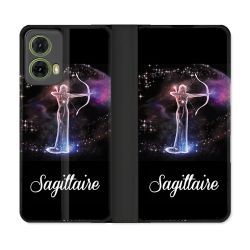 Housse cuir portefeuille Pour Motorola G85 5G Signe Zodiaque 2 Sagittaire