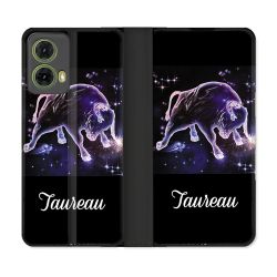 Housse cuir portefeuille Pour Motorola G85 5G Signe Zodiaque 2 Taureau