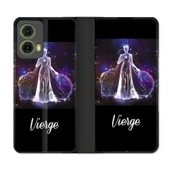 Housse cuir portefeuille Pour Motorola G85 5G Signe Zodiaque 2 Vierge