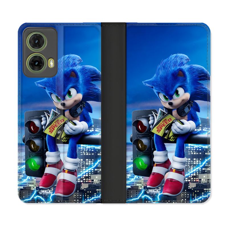 Housse cuir portefeuille Pour Motorola G85 5G Sonic