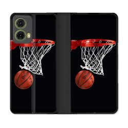 Housse cuir portefeuille Pour Motorola G85 5G Sport Basket Panier
