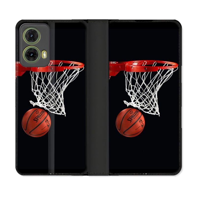 Housse cuir portefeuille Pour Motorola G85 5G Sport Basket Panier