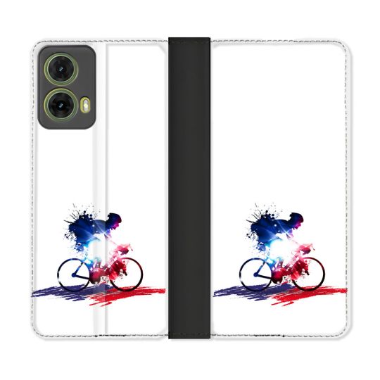 Housse cuir portefeuille Pour Motorola G85 5G Sport Cyclisme France