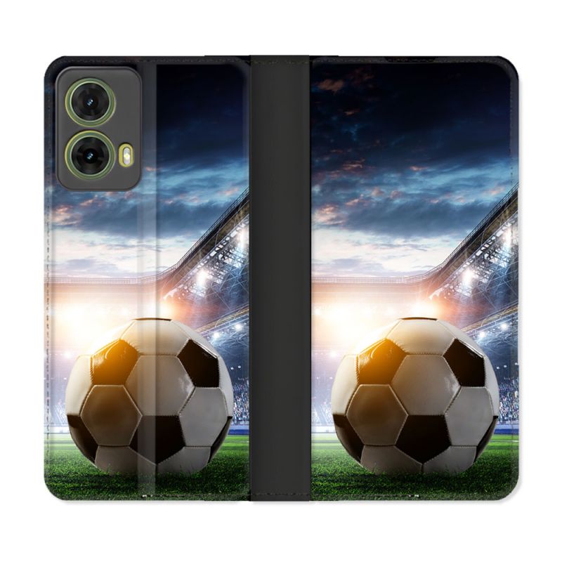 Housse cuir portefeuille Pour Motorola G85 5G Sport Football Stade