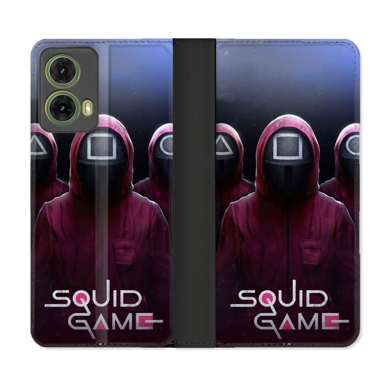 Housse cuir portefeuille Pour Motorola G85 5G Squid Game