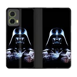 Housse cuir portefeuille Pour Motorola G85 5G Star Wars - Dark Vador Noir