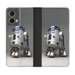 Housse cuir portefeuille Pour Motorola G85 5G Star Wars - R2D2