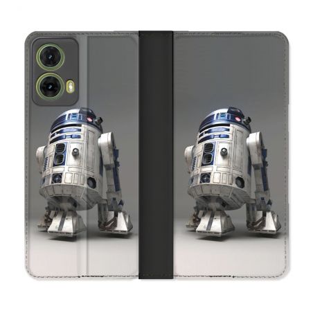 Housse cuir portefeuille Pour Motorola G85 5G Star Wars - R2D2