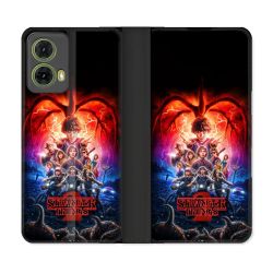 Housse cuir portefeuille Pour Motorola G85 5G Stranger Things Affiche 2