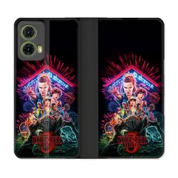 Housse cuir portefeuille Pour Motorola G85 5G Stranger Things Affiche 3