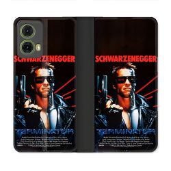 Housse cuir portefeuille Pour Motorola G85 5G Terminator
