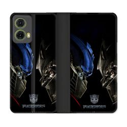 Housse cuir portefeuille Pour Motorola G85 5G Transformers