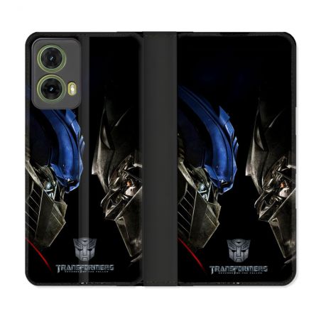 Housse cuir portefeuille Pour Motorola G85 5G Transformers