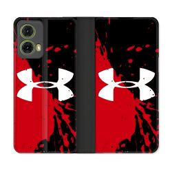 Housse cuir portefeuille Pour Motorola G85 5G Under Armour