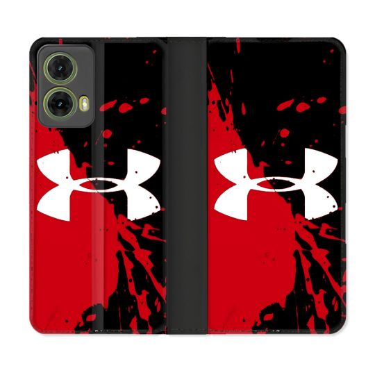 Housse cuir portefeuille Pour Motorola G85 5G Under Armour