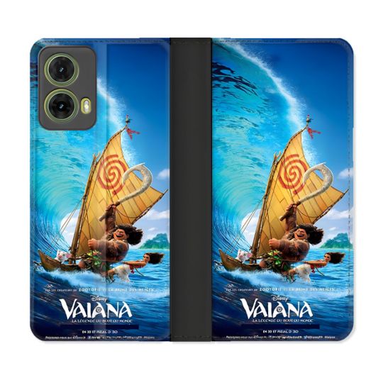 Housse cuir portefeuille Pour Motorola G85 5G Vaiana