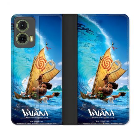 Housse cuir portefeuille Pour Motorola G85 5G Vaiana