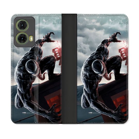 Housse cuir portefeuille Pour Motorola G85 5G Venom
