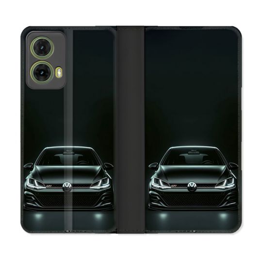 Housse cuir portefeuille Pour Motorola G85 5G Volkwagen Golf GTI