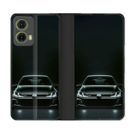 Housse cuir portefeuille Pour Motorola G85 5G Volkwagen Golf GTI