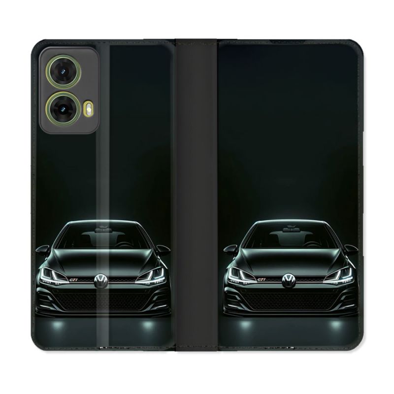 Housse cuir portefeuille Pour Motorola G85 5G Volkwagen Golf GTI