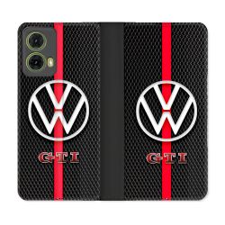 Housse cuir portefeuille Pour Motorola G85 5G Volkwagen Line