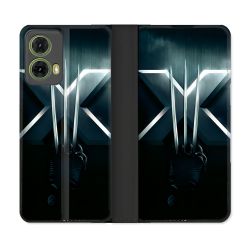 Housse cuir portefeuille Pour Motorola G85 5G Xmen