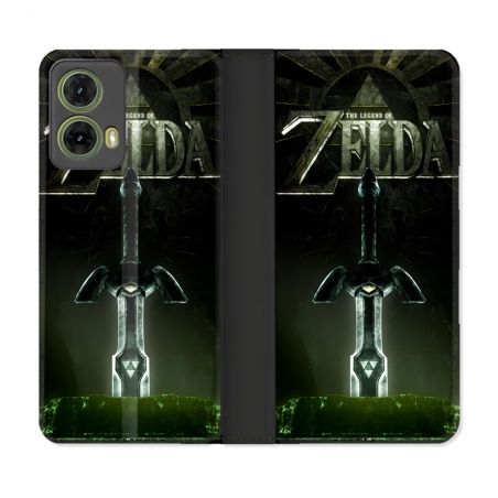 Housse cuir portefeuille Pour Motorola G85 5G Zelda