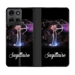 Housse cuir portefeuille Pour Motorola G75 5G Signe Zodiaque 2 Sagittaire