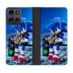 Housse cuir portefeuille Pour Motorola G75 5G Sonic