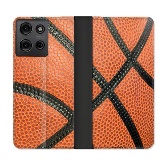 Housse cuir portefeuille Pour Motorola G75 5G Sport Ballon Basket