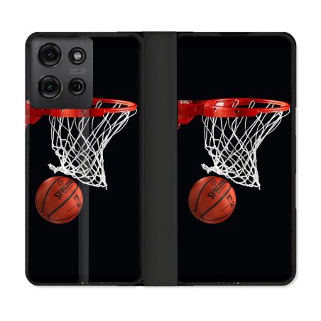 Housse cuir portefeuille Pour Motorola G75 5G Sport Basket Panier