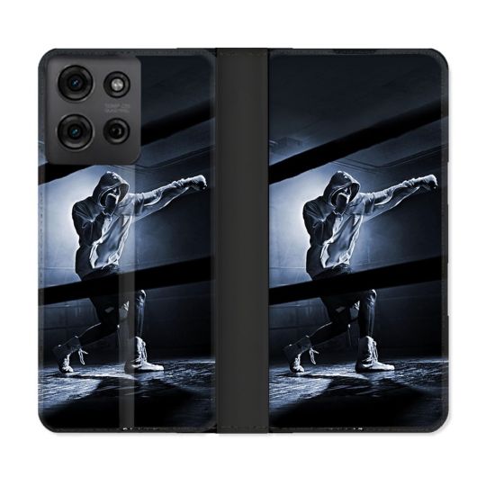 Housse cuir portefeuille Pour Motorola G75 5G Sport Boxe Poing