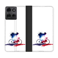 Housse cuir portefeuille Pour Motorola G75 5G Sport Cyclisme France
