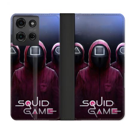 Housse cuir portefeuille Pour Motorola G75 5G Squid Game