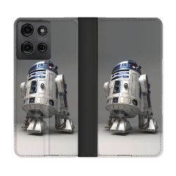 Housse cuir portefeuille Pour Motorola G75 5G Star Wars - R2D2
