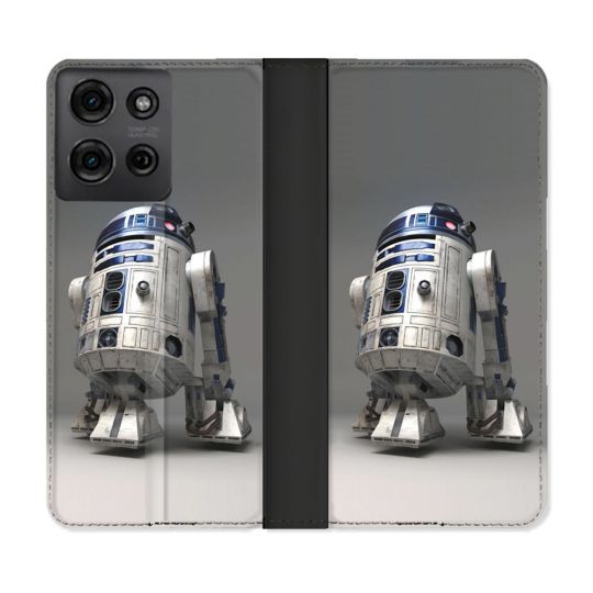 Housse cuir portefeuille Pour Motorola G75 5G Star Wars - R2D2