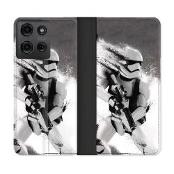Housse cuir portefeuille Pour Motorola G75 5G Star Wars - Trooper