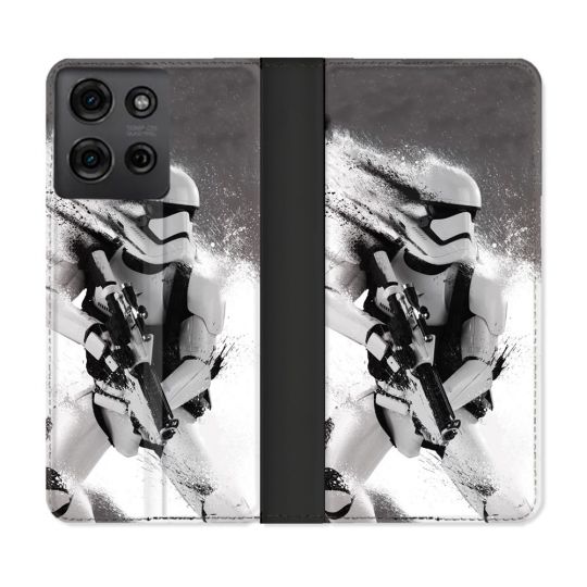 Housse cuir portefeuille Pour Motorola G75 5G Star Wars - Trooper
