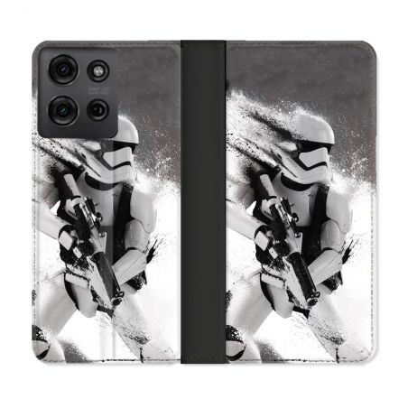 Housse cuir portefeuille Pour Motorola G75 5G Star Wars - Trooper