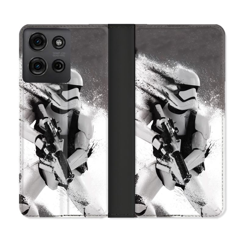 Housse cuir portefeuille Pour Motorola G75 5G Star Wars - Trooper