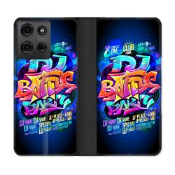 Housse cuir portefeuille Pour Motorola G75 5G Street Art Rap