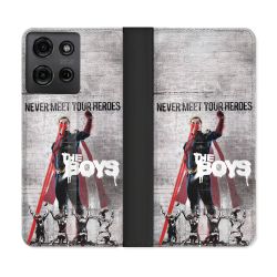 Housse cuir portefeuille Pour Motorola G75 5G The Boys Affiche