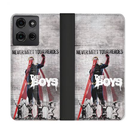 Housse cuir portefeuille Pour Motorola G75 5G The Boys Affiche