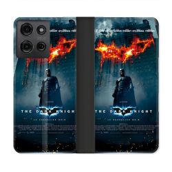 Housse cuir portefeuille Pour Motorola G75 5G The Dark Night