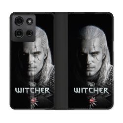 Housse cuir portefeuille Pour Motorola G75 5G The Witcher Noir